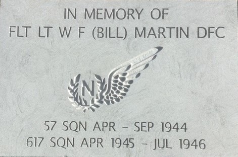 W F Martin DFC Stone