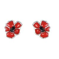 Poppies Enamel Studs