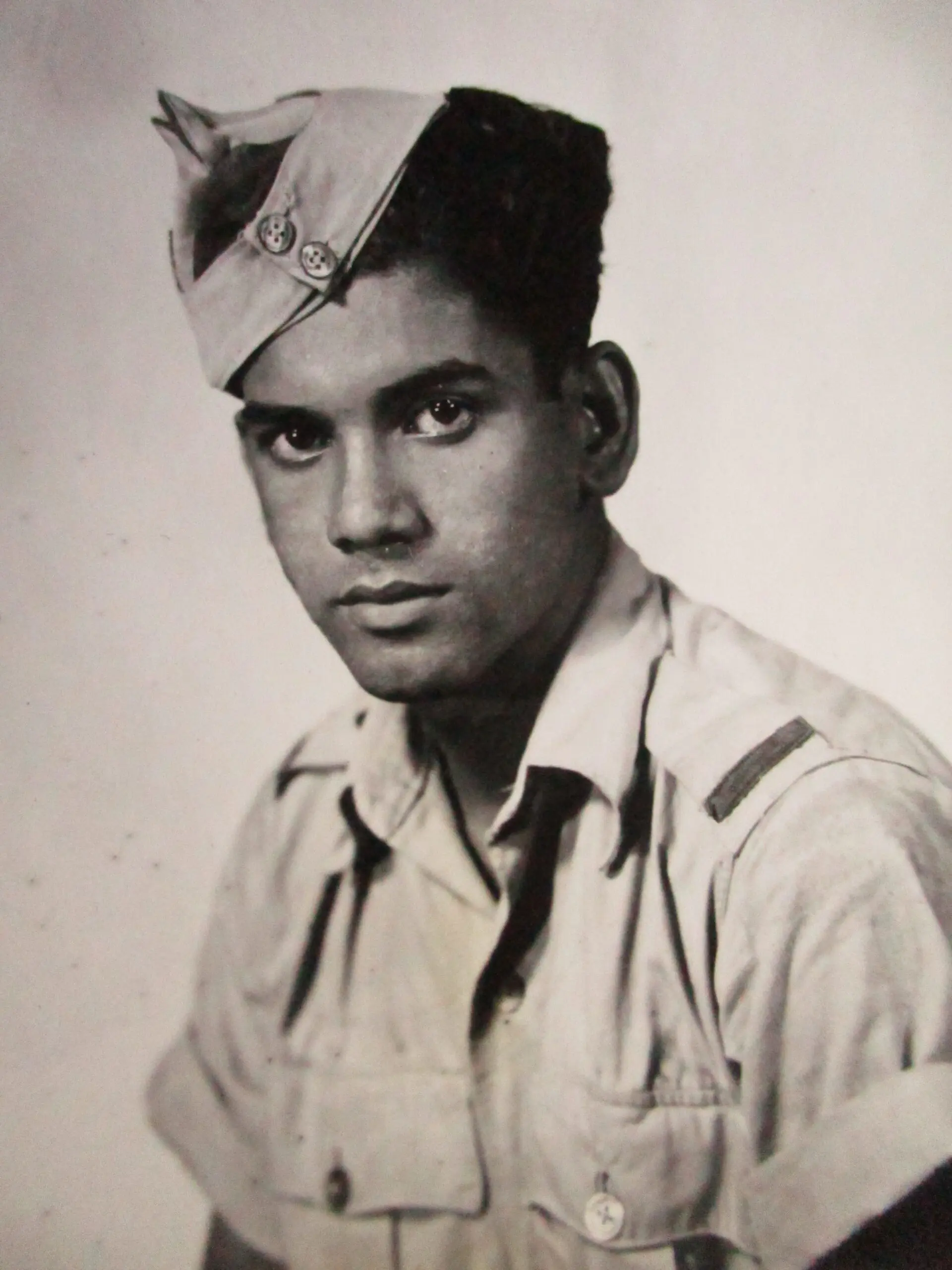 Head shot of a West Indian man in WW2 RAF uniform