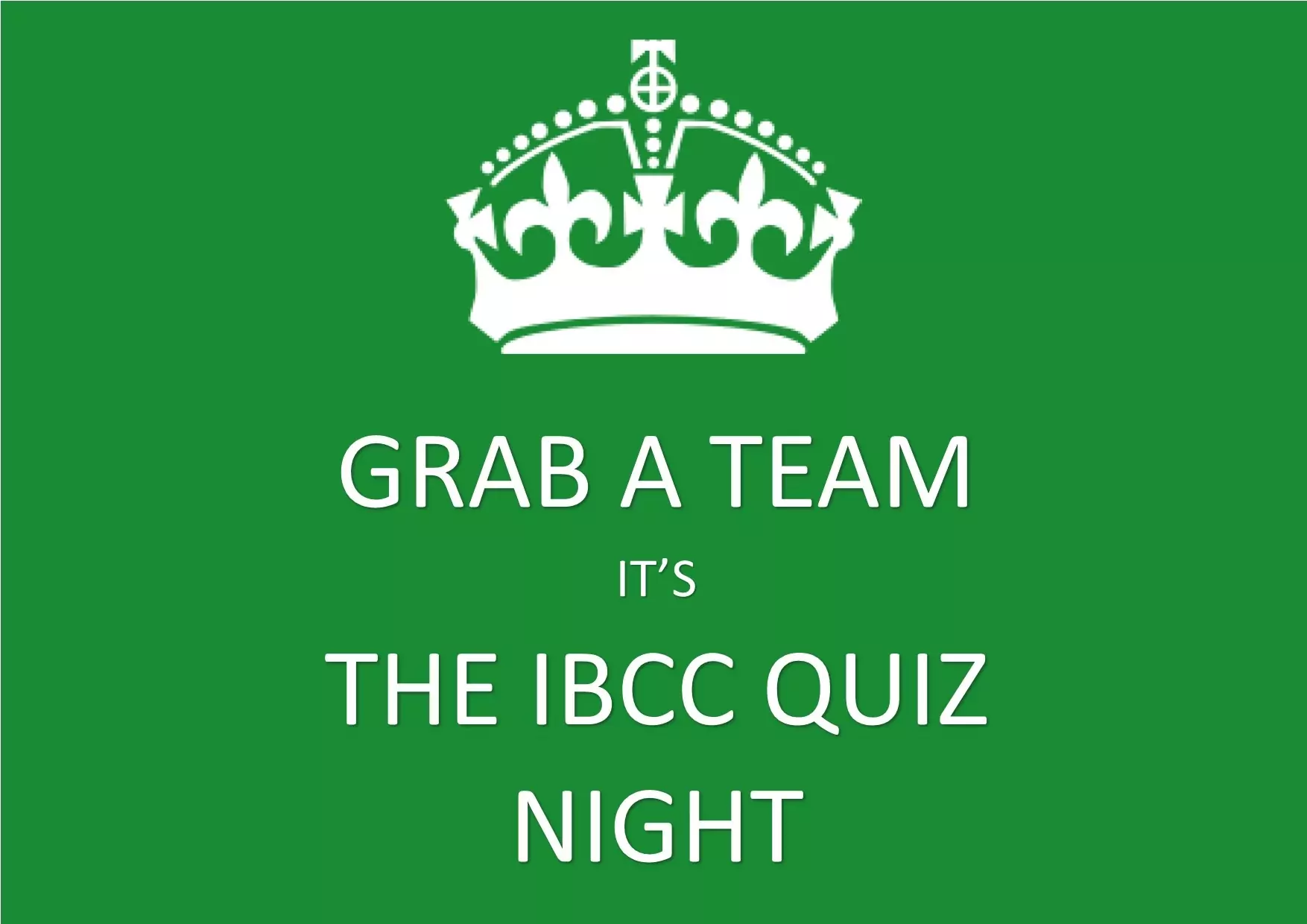 Green and white Quiz poster